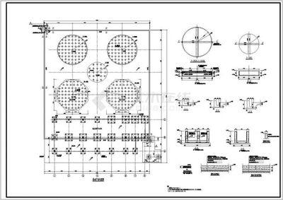 焦炉建设工程焦油氨水分离区域结构施工图