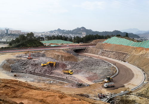 宁武高速公路武夷山市北城互通立交工程建设进行中